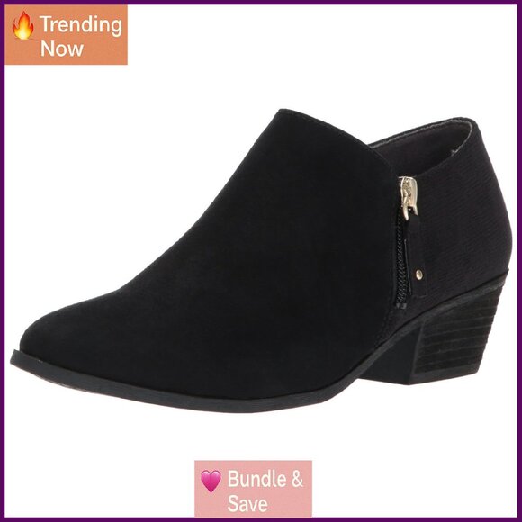 Ankle Boots with Memory Foam Insole 3-Inch Shaft Side Zip